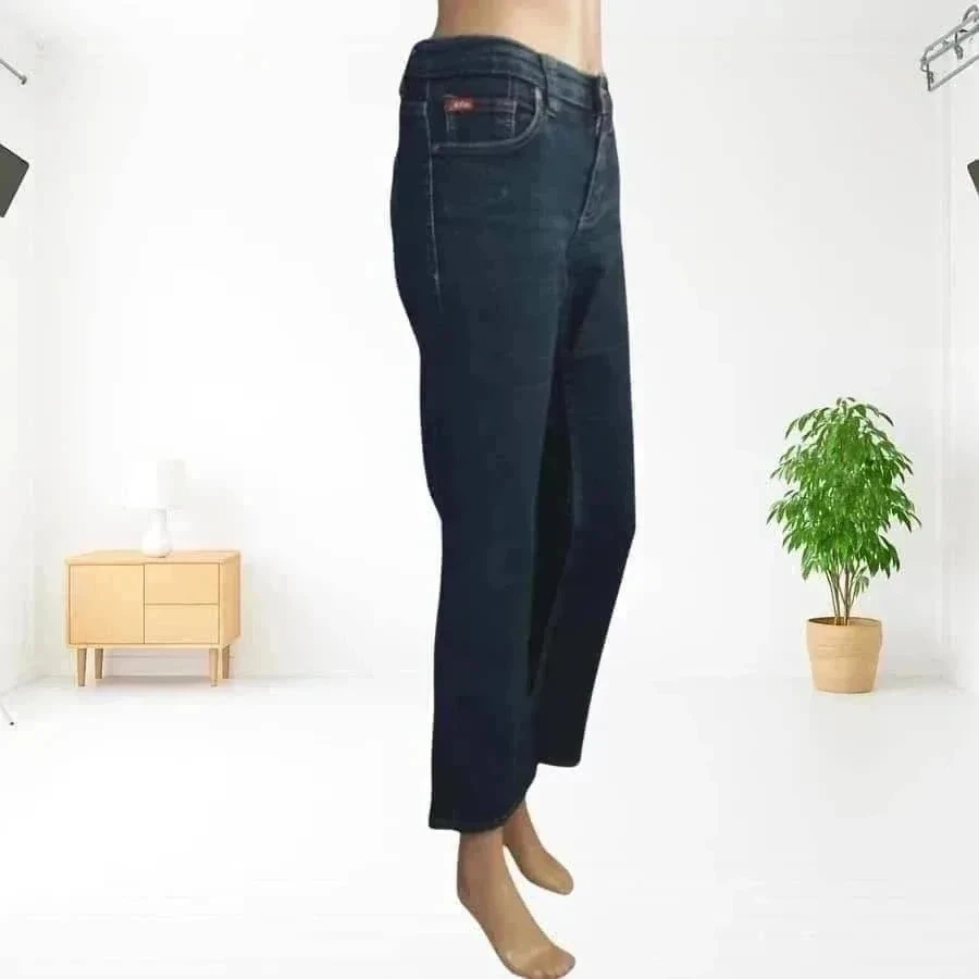 Lee Cooper jeans, straight cut - medium waist - stretch texture - navy blue – photo 4